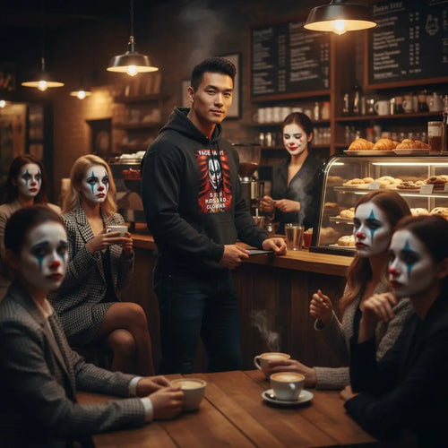 Clown Makeup Hoodie Hetero Masculine Man